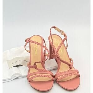 $575 MARION PARKE Hannah 85mm Sandals Rose Size 38
